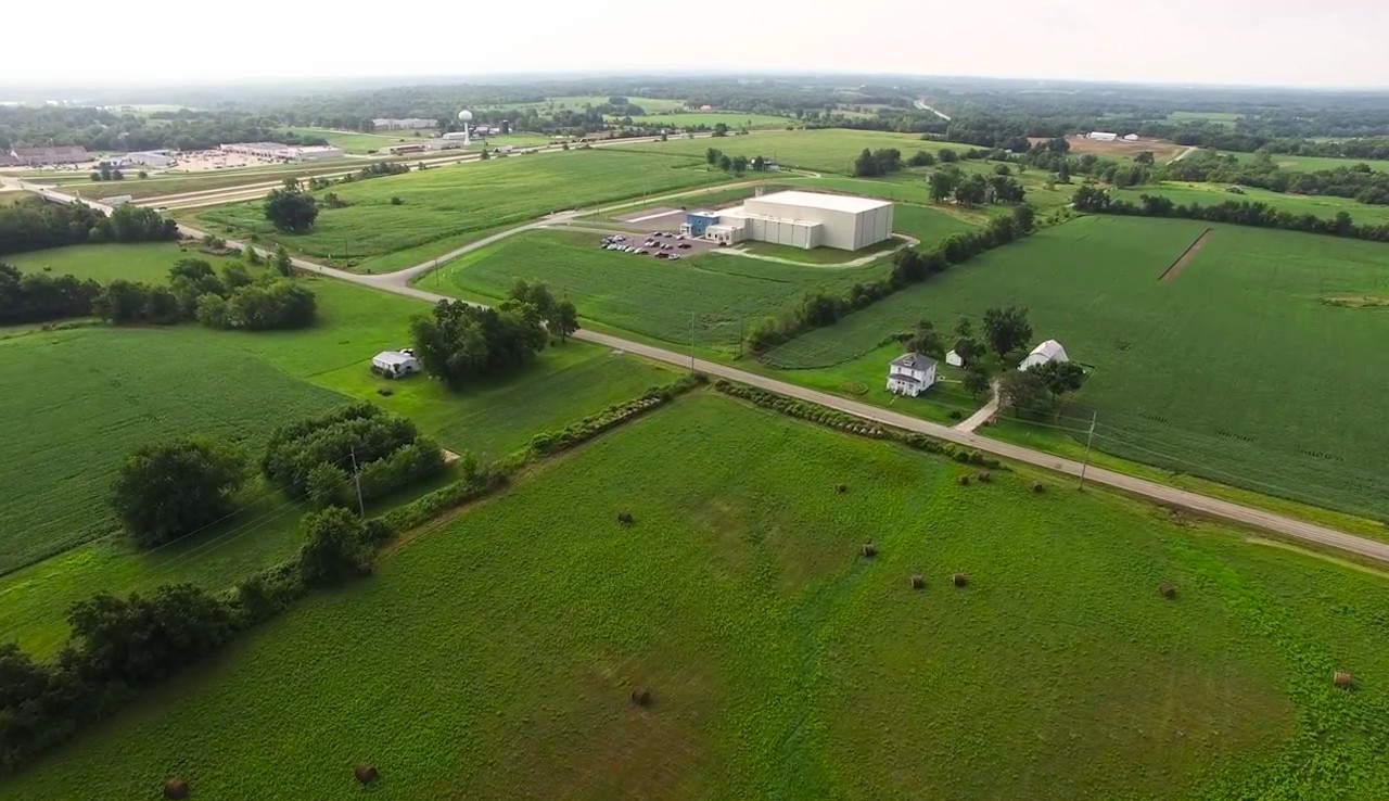 overhead facility drone